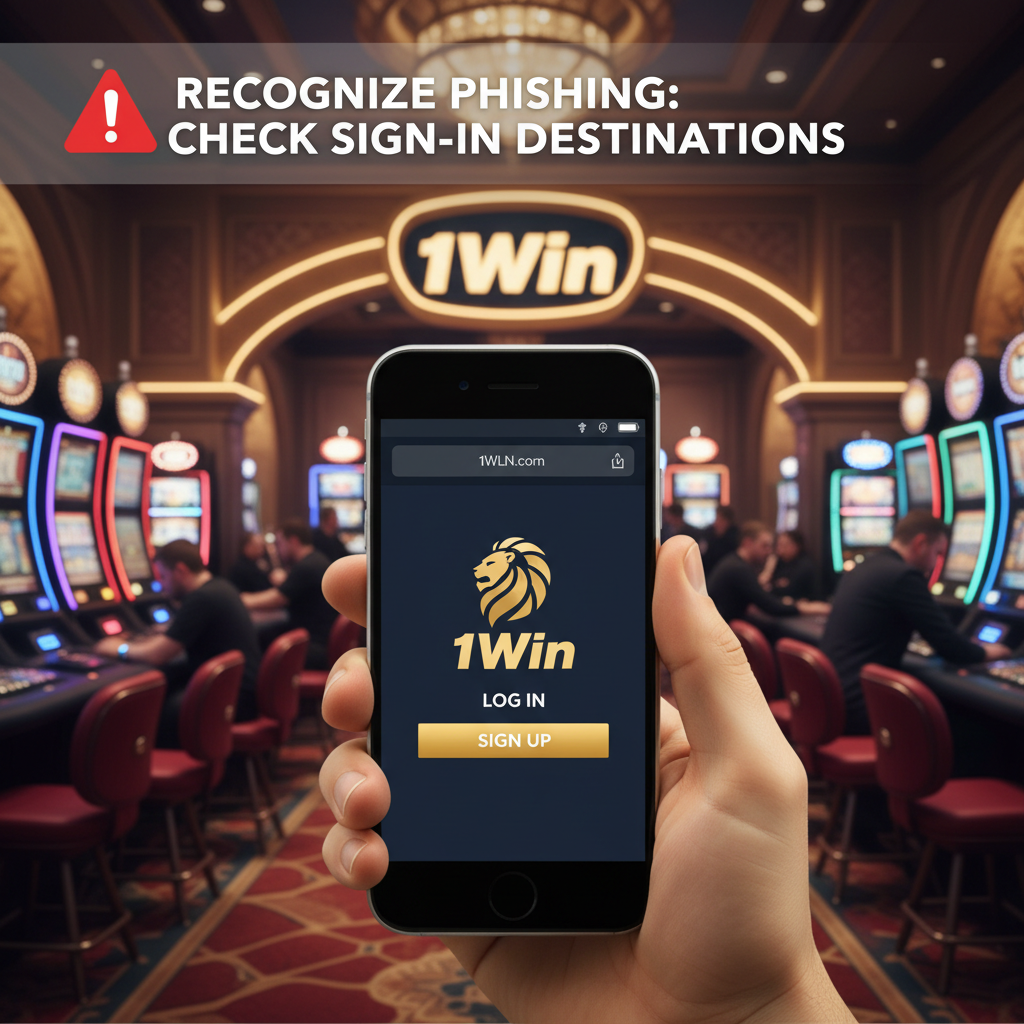 recognize phishing check sign in destinations 1Win